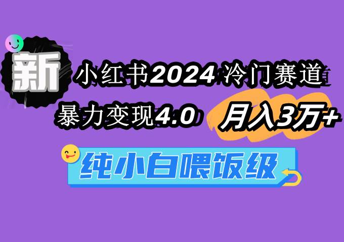 小红书2024冷门赛道 月入3万+ 暴力变现4.0 纯小白喂饭级|琦哥资源