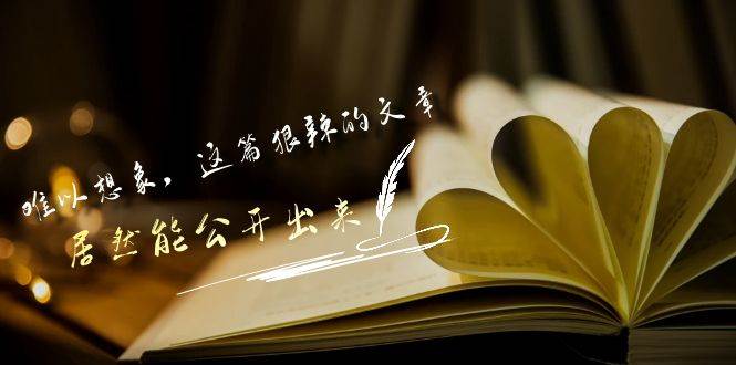 某付费文章《难以 想象，这篇狠辣的文章，居然能公开出来》|琦哥资源