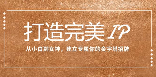 打造完美IP：从小白到女神，建立专属你的金字塔招牌（15节课）|琦哥资源