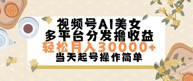 视频号AI美女，轻松月入30000+,操作简单轻松上手|琦哥资源