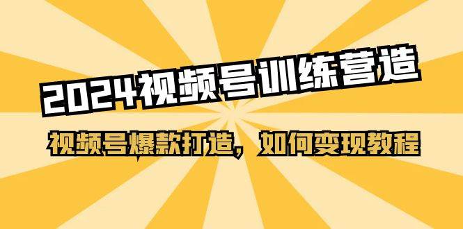 2024视频号训练营，视频号爆款打造，如何变现教程（20节课）|琦哥资源