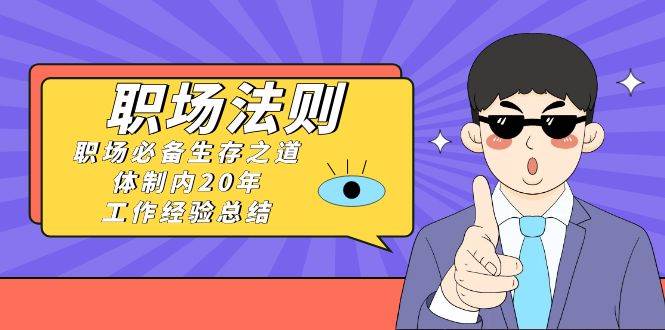 《职场法则》职场必备生存之道，体制内20年 工作经验总结（17节课）|琦哥资源