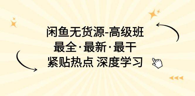 闲鱼无货源-高级班，最全·最新·最干，紧贴热点 深度学习（17节课）|琦哥资源