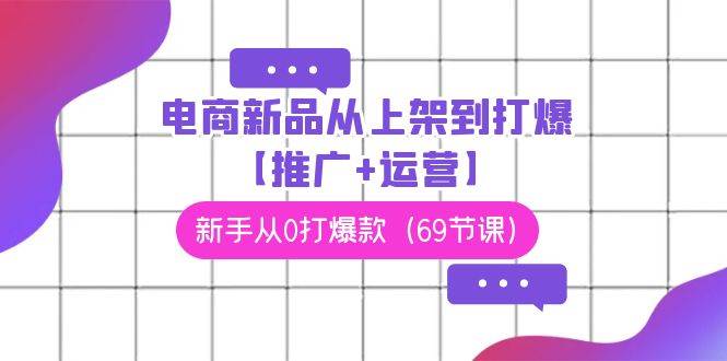 电商 新品从上架到打爆【推广+运营】，新手从0打爆款（69节课）|琦哥资源