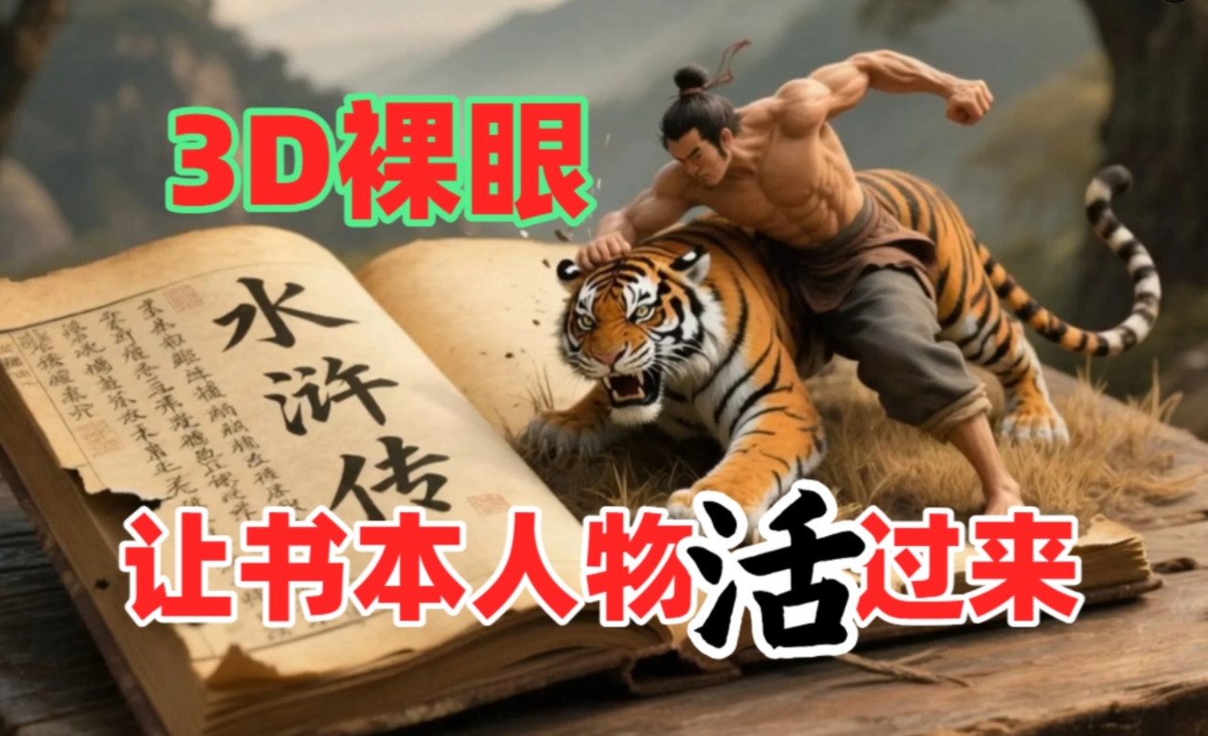 书本人物裸眼3D视频，一条视频收益过千，保姆级教程|琦哥资源