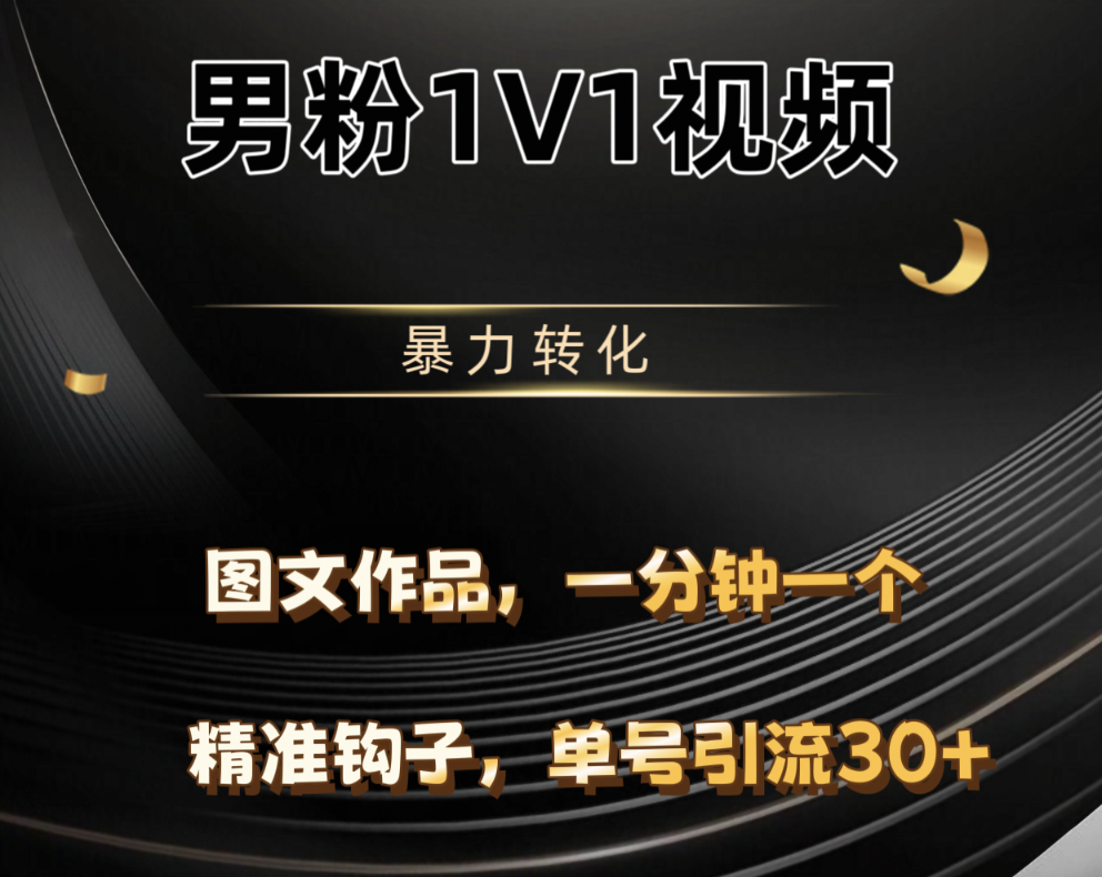 男粉1V1视频，硬改摄像头，高客单暴力转化，单日600+|琦哥资源