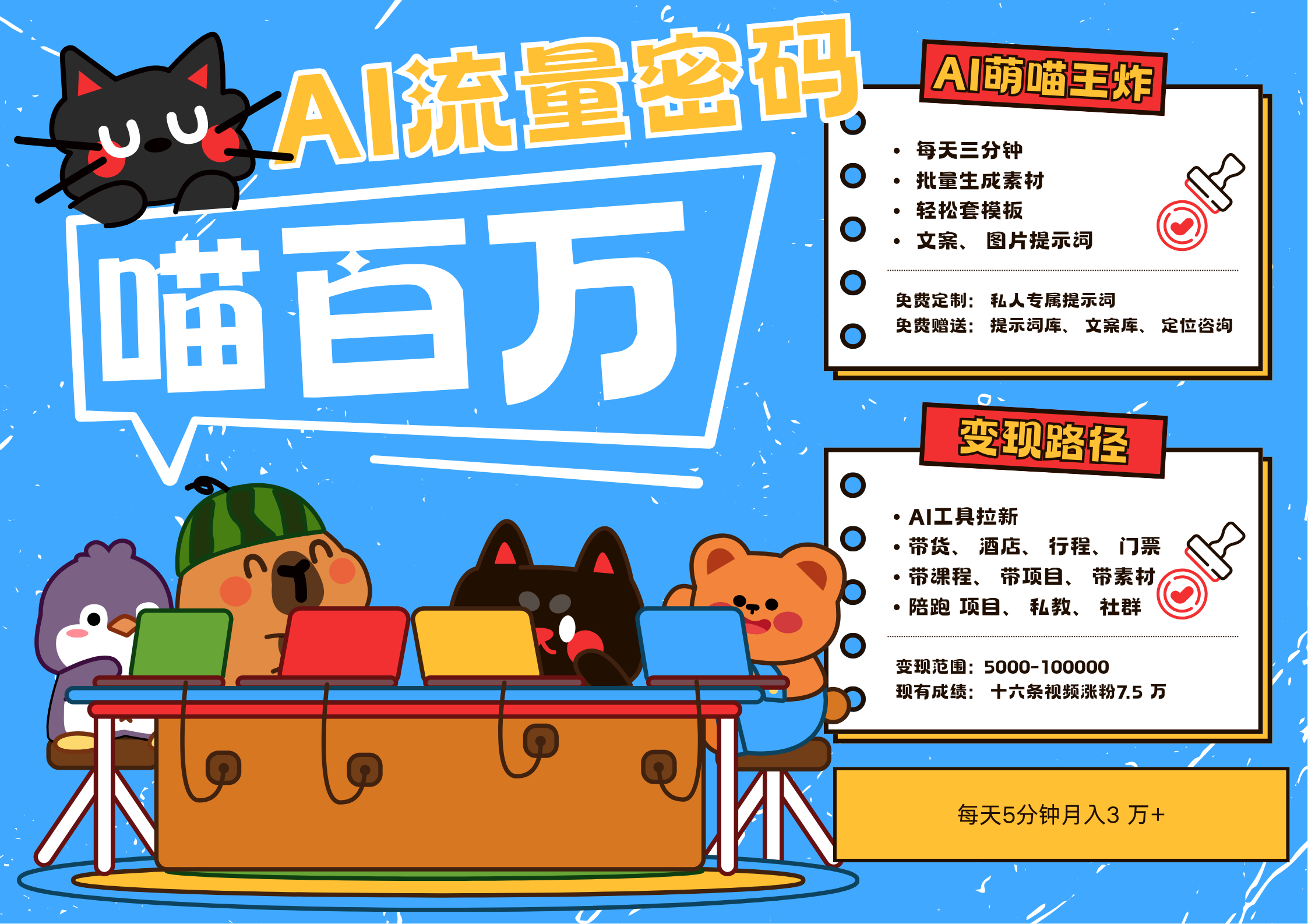 AI+宠物+旅行2025最火流量密码 轻松用AI宠物做文旅账号 可带货，带酒店，可以带行程，旅行社 小白三分钟学会 N种变现渠道 月入五位数  管道收益|琦哥资源
