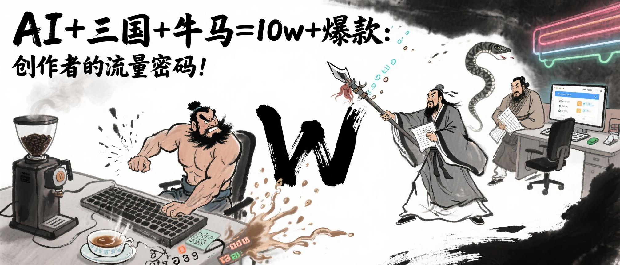 AI+三国+牛马=10w+爆款：创作者的流量密码！|琦哥资源