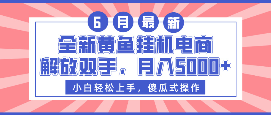 全新黄鱼挂机电商，解放双手，月入5000+|琦哥资源