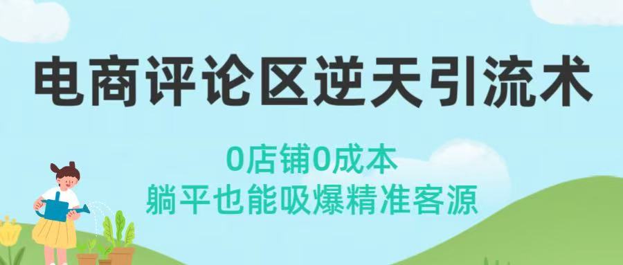 电商评论区逆天引流术！0店铺0成本，躺平也能吸爆精准客源|琦哥资源