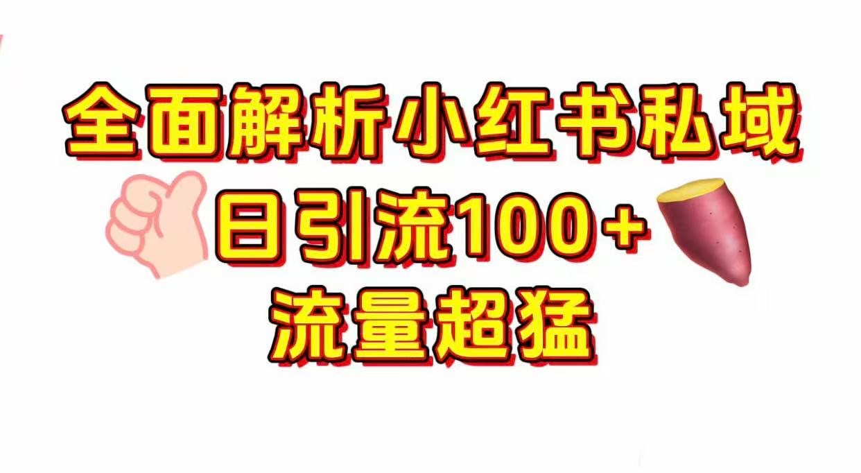 小红书私域引流 每天加100+|琦哥资源