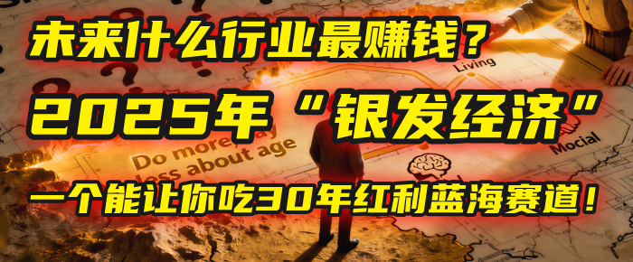 未来什么行业最赚钱？马哥揭秘2025年“银发经济”：一个能让你吃30年红利的蓝海赛道！|琦哥资源