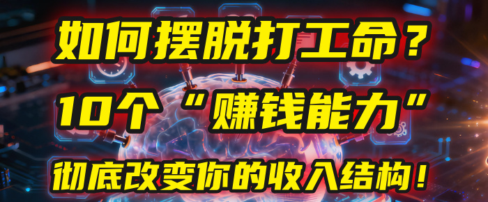 如何摆脱打工命？用10年总结10个“赚钱能力”，彻底改变你的收入结构！(2025必看)|琦哥资源
